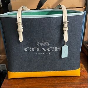 Coach Large Mollie Color Block Tote